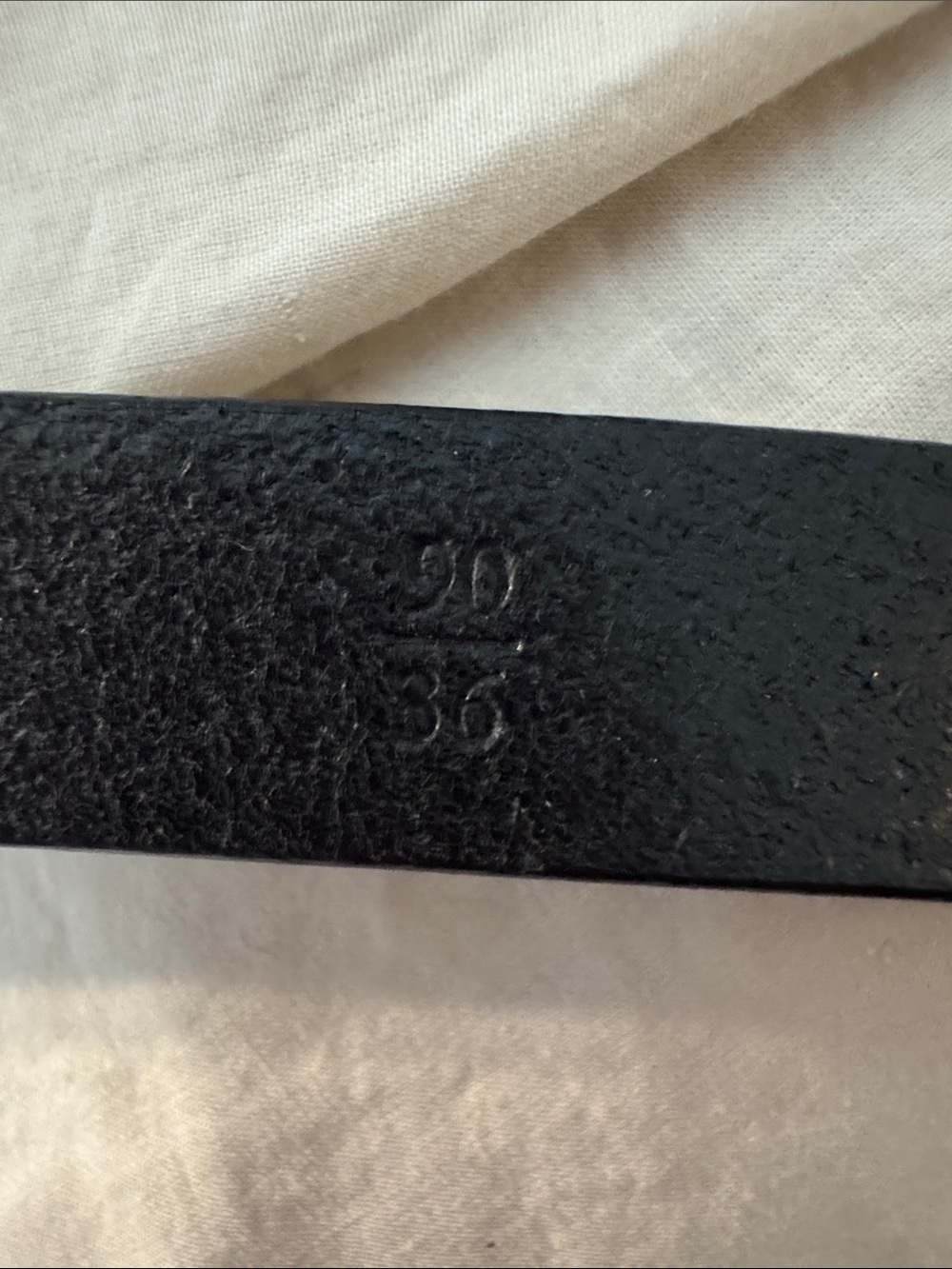 Loewe Black Leather Belt with Gold Buckle - Picture 3 of 3